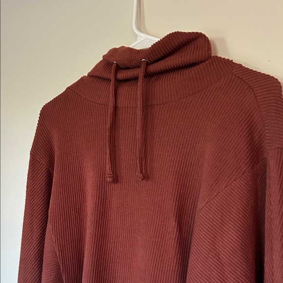 Simply Vera Vera Wang Women's Cowl Neck Sweater in Deep Rust - Picture 2 of 4